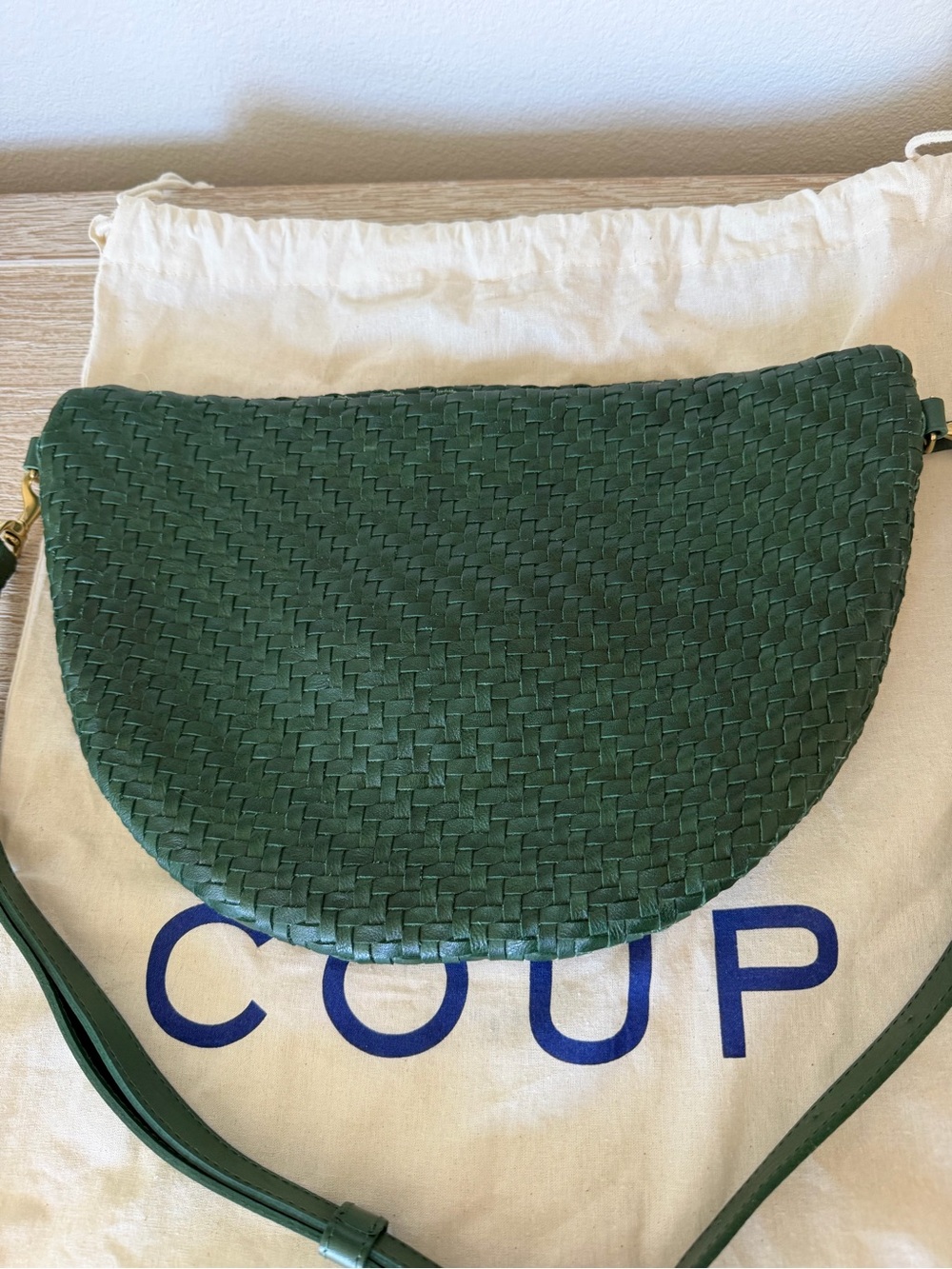 Clare V Green Woven Leather Crossbody - Picture 5 of 9